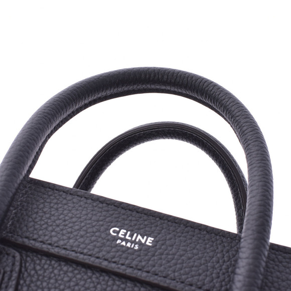 Celine Luggage Shopper Bag Black Calfskin Handbag - Picture 4 of 9